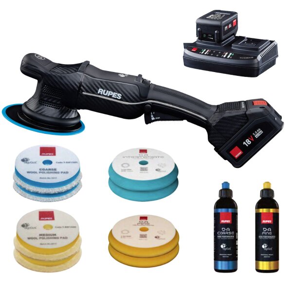 Rupes battery-powered random orbital polisher HLR21 in basic set