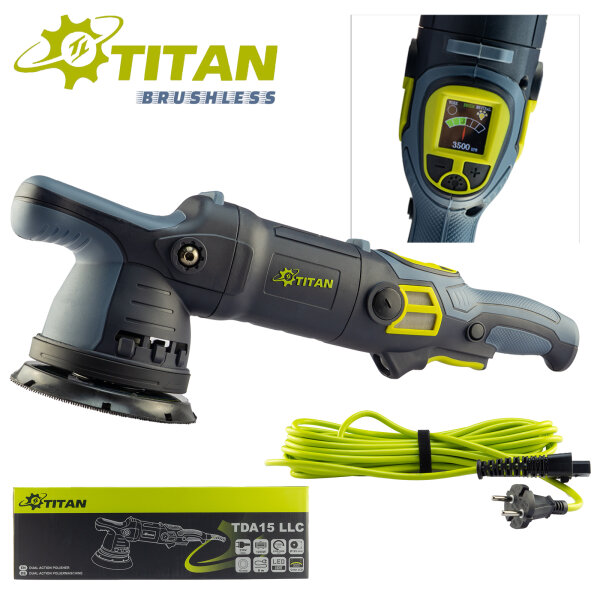 Titan Exzenterpoliermaschine TDA15 LLC LED Beleuchtung