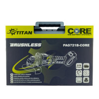 Titan Akku Winkelschleifer PAG721B-Core Akku Set