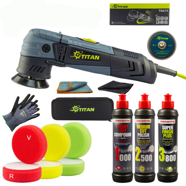 TDA75 Polierset – Exzenter Poliermaschine mit Menzerna Politur