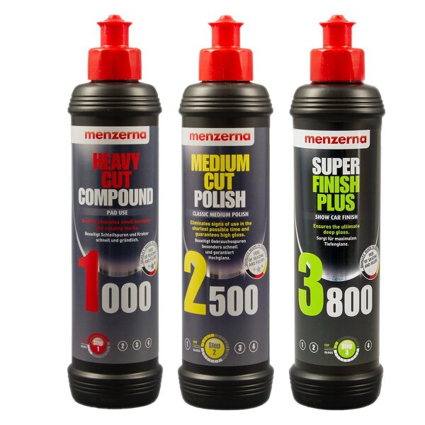 Exzenter Poliermaschine TDA21 II im Standard Set | 3 x Menzerna Politur | 3 x Polierschwamm