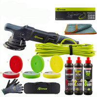 Exzenter Poliermaschine TDA21 II im Standard Set | 3 x Menzerna Politur | 3 x Polierschwamm